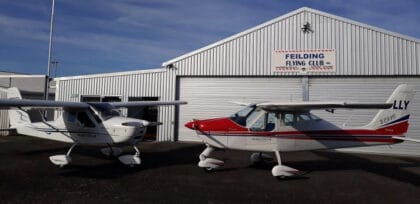 Feilding Flying Club Hangar and Planes